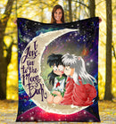 Inuyasha Love You To The Moon Galaxy Premium Blanket Nearkii