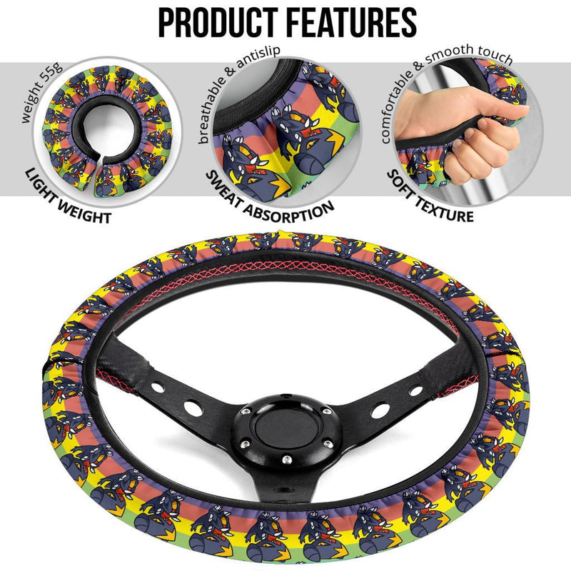 Garchomp Pokemon Anime Custom Car Steering Wheel Cover Nearkii