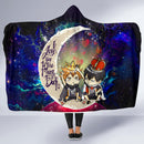 Hinata And Tobio Haikyuu Love You To The Moon Galaxy Economy Hooded Blanket Nearkii