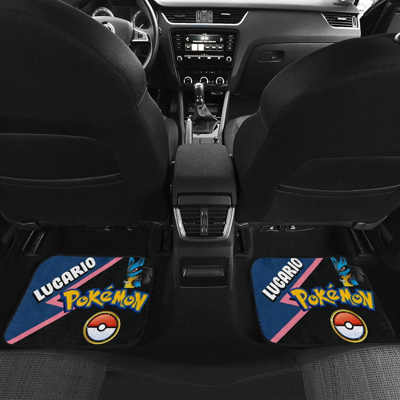 Lucario Car Floor Mats Custom Anime Pokemon Car Interior Accessories Nearkii