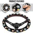Rick And Morty Print Christmas Premium Custom Car Steering Wheel Cover Nearkii