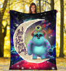 Monster Inc Sully And Mike Love You To The Moon Galaxy Blanket Nearkii