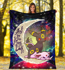 Umbreon Espeon Eevee Evolution Pokemon Love You To The Moon Galaxy Blanket Nearkii