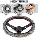 Black White Hypnotic Premium Car Steering Wheel Cover Nearkii