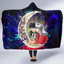 Inuyasha Love You To The Moon Galaxy Economy Hooded Blanket Nearkii