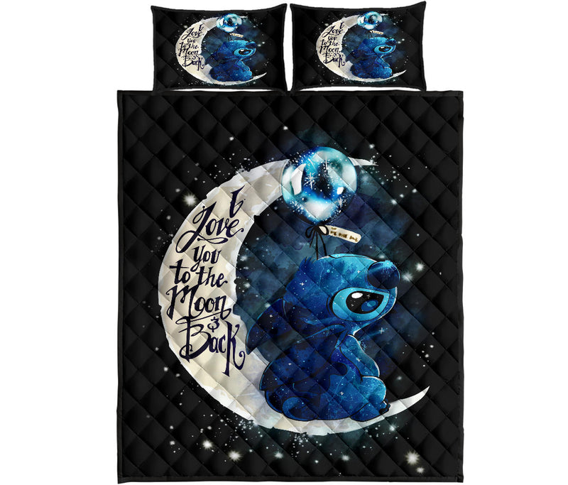 Stitch Love Moon And Back Premium Custom Quilt Bed Sets Nearkii