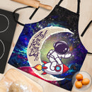 Astronaut Chibi Love You To The Moon Galaxy Custom Apron Best Gift For Anyone Who Loves Cooking Nearkii
