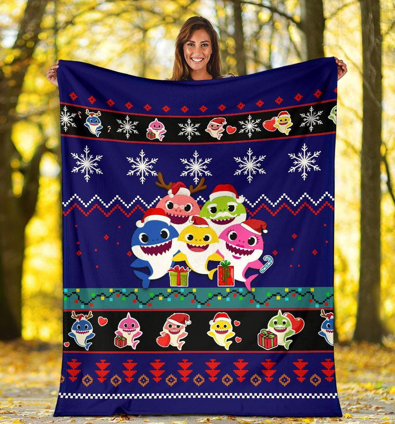 Baby Shark Christmas Blanket Amazing Gift Idea Nearkii