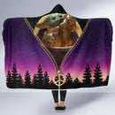 Baby Yoda Galaxy Zipper Economy Hooded Blanket Nearkii