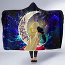 Aladin Couple Love You To The Moon Galaxy Economy Hooded Blanket Nearkii