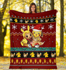 Red Gearzime Pokemon Pikachu Ugly Holiday Fleece Blanket Gift For Christmas Amazing Gift Idea Nearkii
