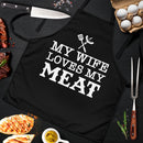 My Wife Loves My Meat Funny Kitchen BBQ Custom Apron Best Gift For Anyone Who Loves Cooking Nearkii