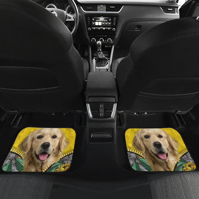 Fun Car Decor Golden Sunflower Car Floor Mats Car Accessories Nearkii