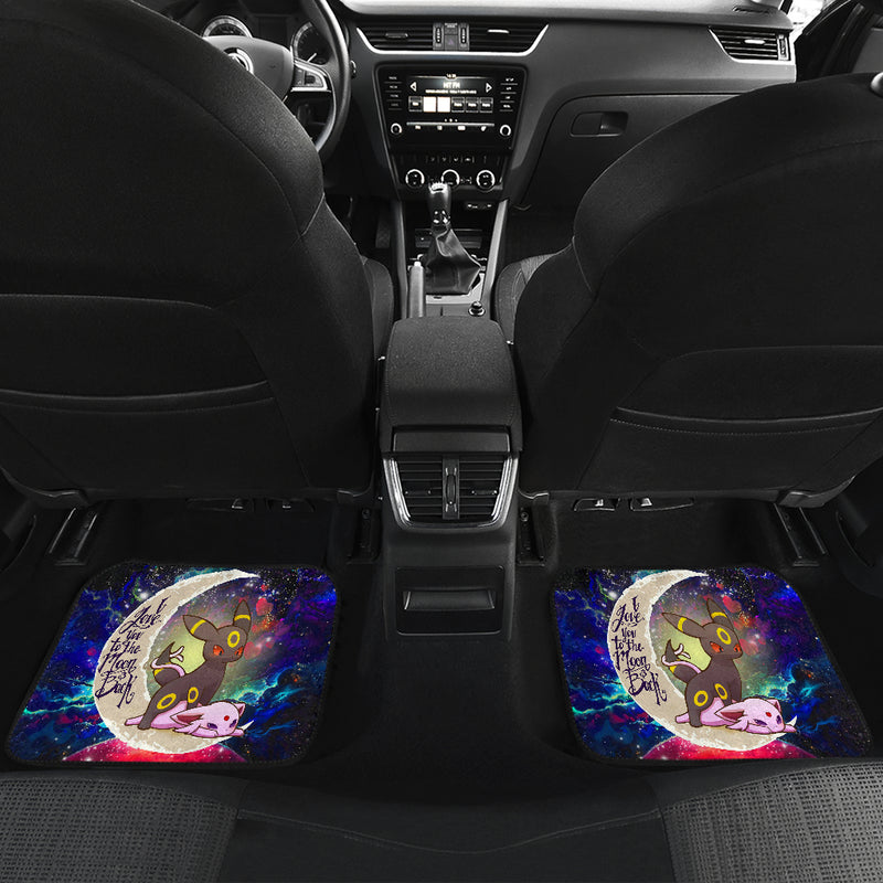 Umbreon Espeon Eevee Evolution Pokemon Love You To The Moon Galaxy Car Floor Mats Car Accessories Nearkii