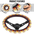 Cute Rengoku Kyojuro Chipi Demon Slayer Anime Car Steering Wheel Cover 1 Nearkii
