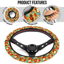 Book Yellow Background Premium Car Steering Wheel Cover Nearkii