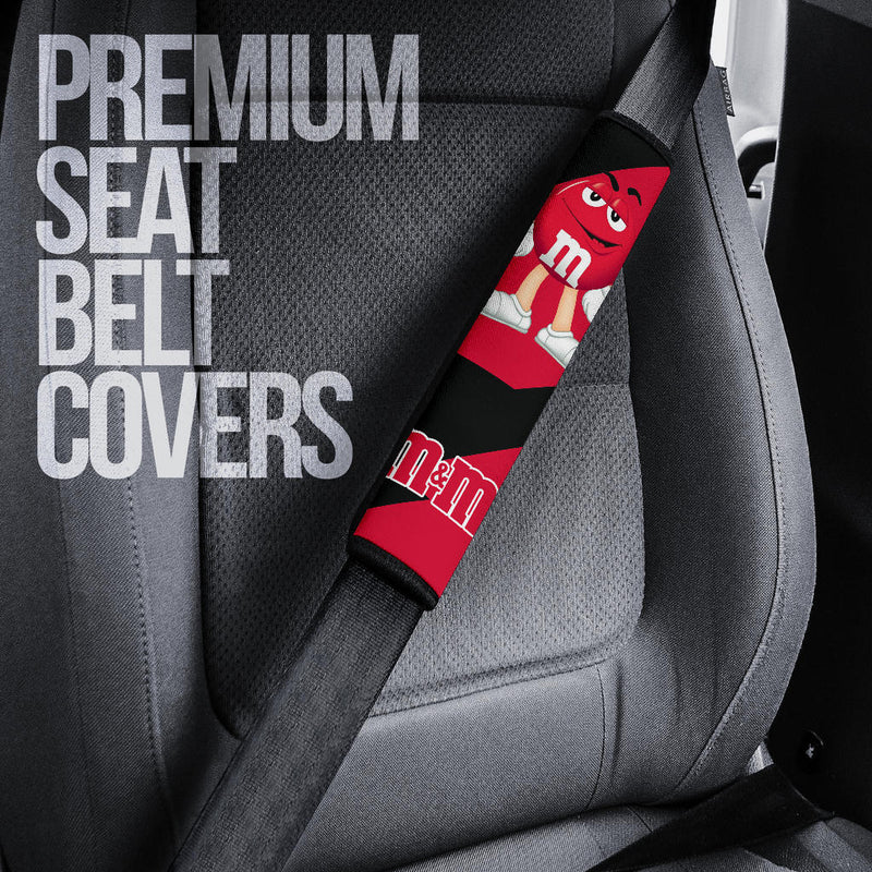 M&M's Candy Ice Cream Cones Chocolate Red car seat belt covers Custom Car Accessories Nearkii