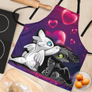 Night Fury Light Fury Love How To Train Your Dragon Custom Apron Gift for Cooking Guys