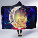 Winnie The Pooh Love You To The Moon Galaxy Economy Hooded Blanket Nearkii
