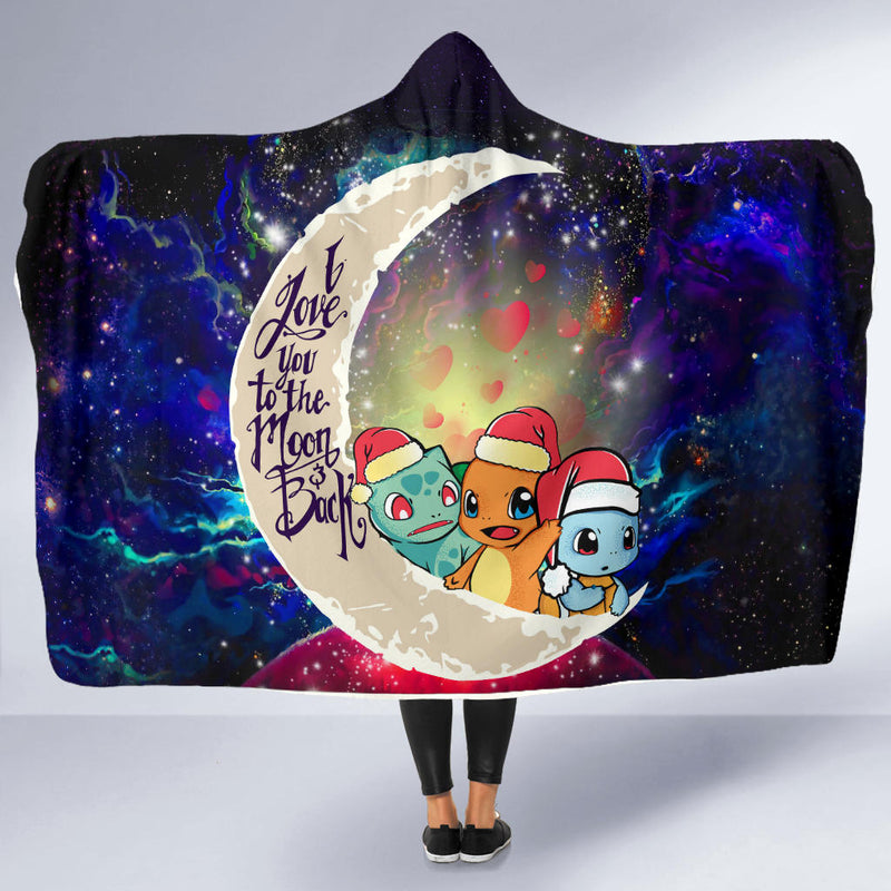 Pokemon Friends Gen 1 Love You To The Moon Galaxy Economy Hooded Blanket Nearkii