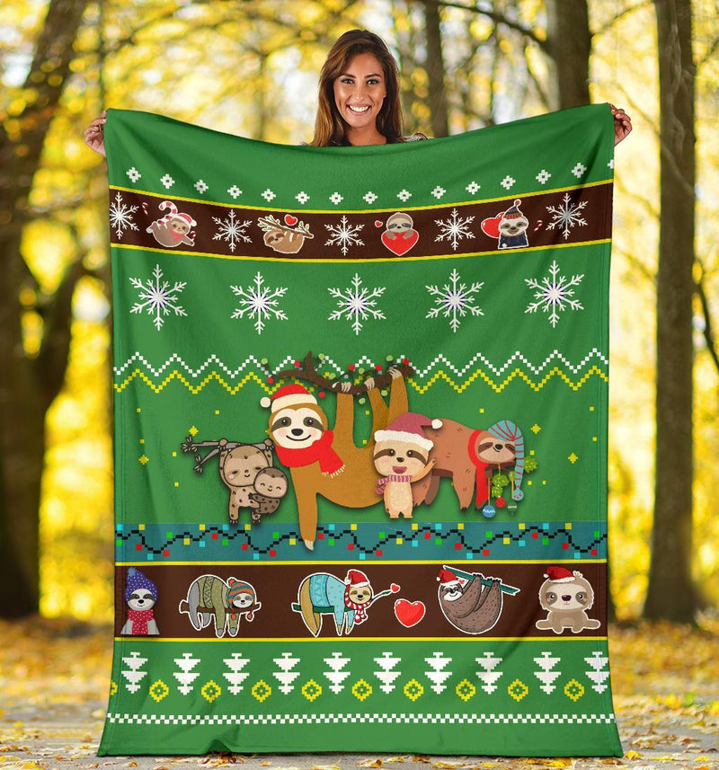 Sloth Christmas Blanket Amazing Gift Idea Nearkii