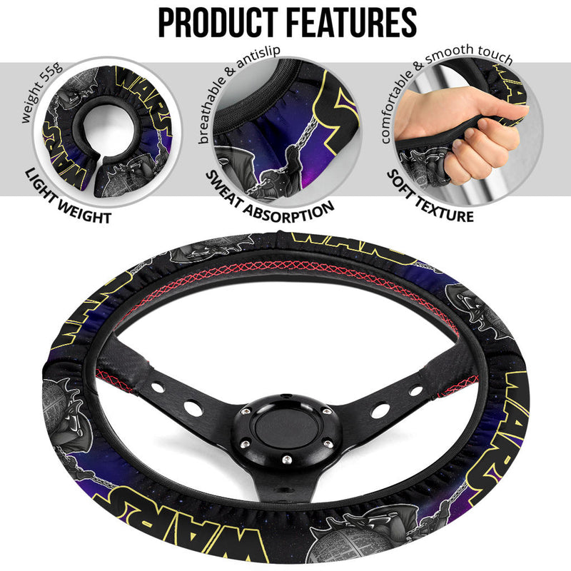Darth Vader And Death Star Car Steering Wheel Cover Nearkii