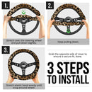 Leopard Brown Premium Car Steering Wheel Cover Nearkii