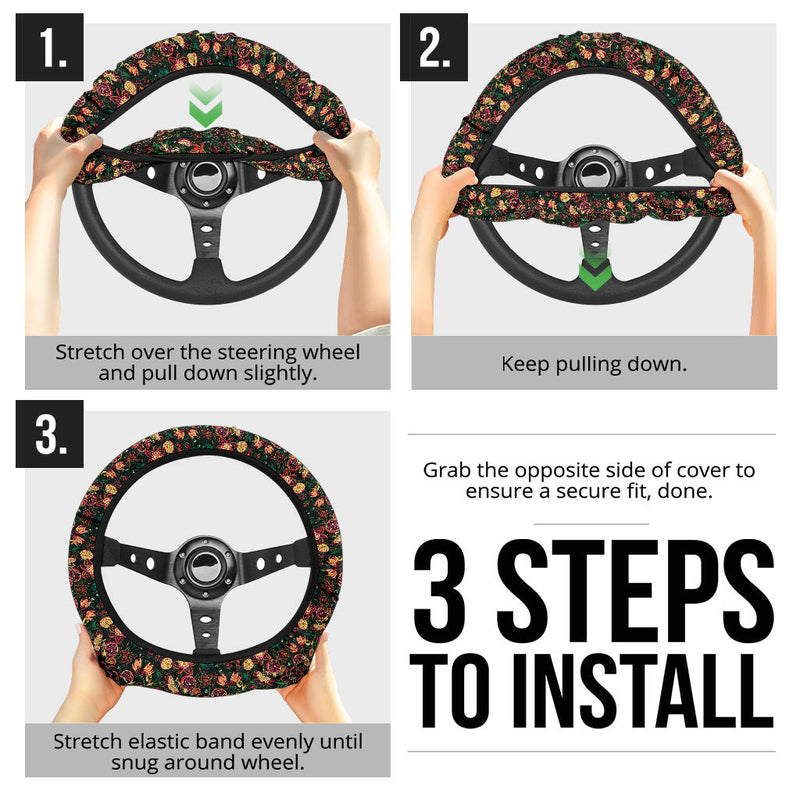 Tropical Forest Premium Car Steering Wheel Cover Nearkii