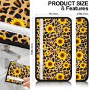 Sunflower Leopard Premium Custom Car Seat Belt Covers Nearkii