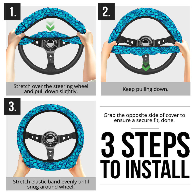 Blue Skin Premium Car Steering Wheel Cover Nearkii