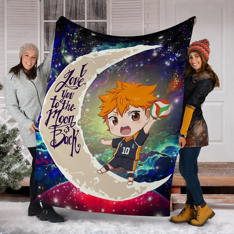 Hinata Haikyuu Love You To The Moon Galaxy Premium Blanket Nearkii