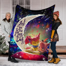 Skitty And Jigglypuff Pokemon Love You To The Moon Galaxy Blanket Nearkii