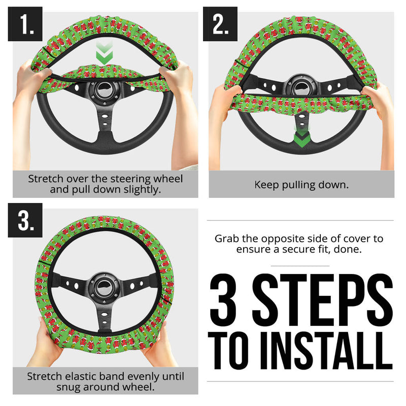 The Grinch Car Steering Wheel Cover