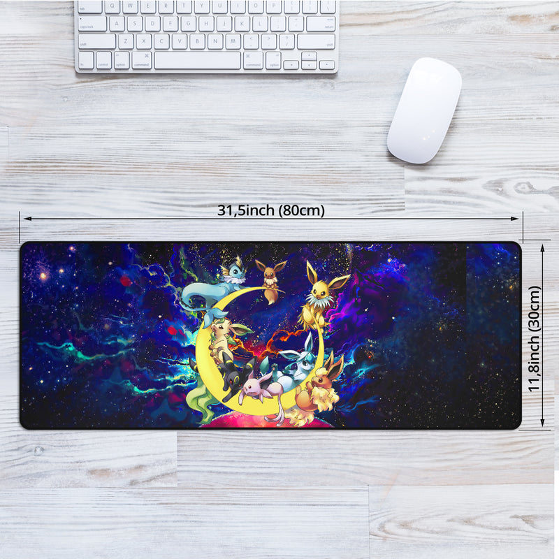 Eevee Evolution Pokemon Family Love You To The Moon Galaxy Mouse Mat Nearkii