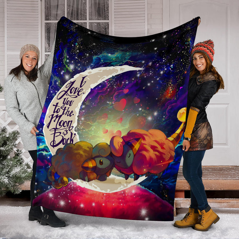 Mareep Pokemon Love You To The Moon Galaxy Blanket Nearkii