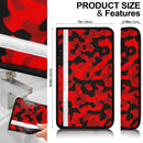 Red And Black Camouflage Premium Custom Car Seat Belt Covers Nearkii