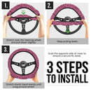 Pink Girafee Premium Car Steering Wheel Cover Nearkii
