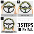 Camouflage Military US Army Green Premium Car Steering Wheel Cover Nearkii