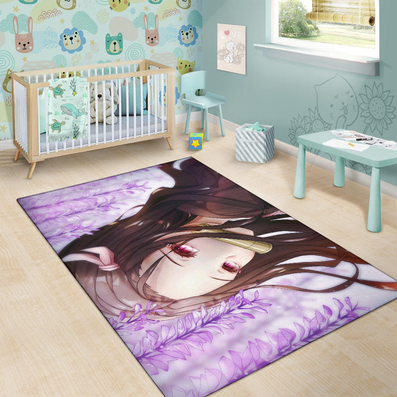 Nezuko Kimetsu No Yaiba Anime Rug Carpet Rug Home Room Decor Nearkii