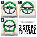Caro Green Premium Car Steering Wheel Cover Nearkii
