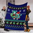 Blue Gearzime Pokemon Ugly Holiday Fleece Blanket Gift For Christmas Amazing Gift Idea Nearkii