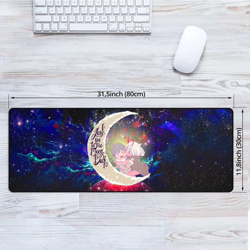 Darling In The Franxx Hiro And Zero Two Love You To The Moon Galaxy Mouse Mat Nearkii