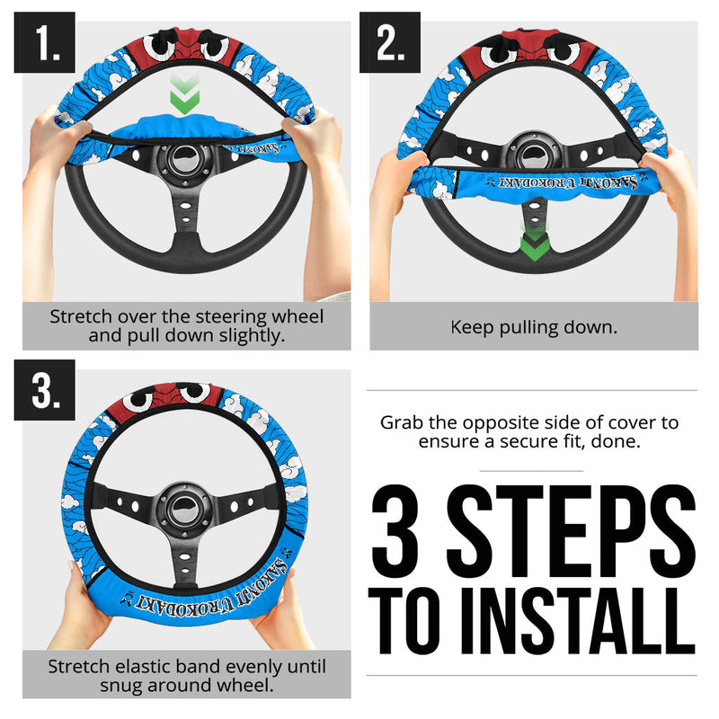 Kimetsu No Yaiba Sakonji Urokodaki Car Steering Wheel Cover Nearkii