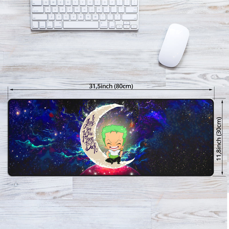 Zoro One Piece Love You To The Moon Galaxy Mouse Mat Nearkii