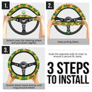 The Simpsons Bart Skateboard Premium Custom Car Steering Wheel Cover Nearkii