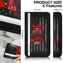 Halloween American Flag Red Jeep Girl Car Seat Belt Cover Custom Car Accessories Nearkii
