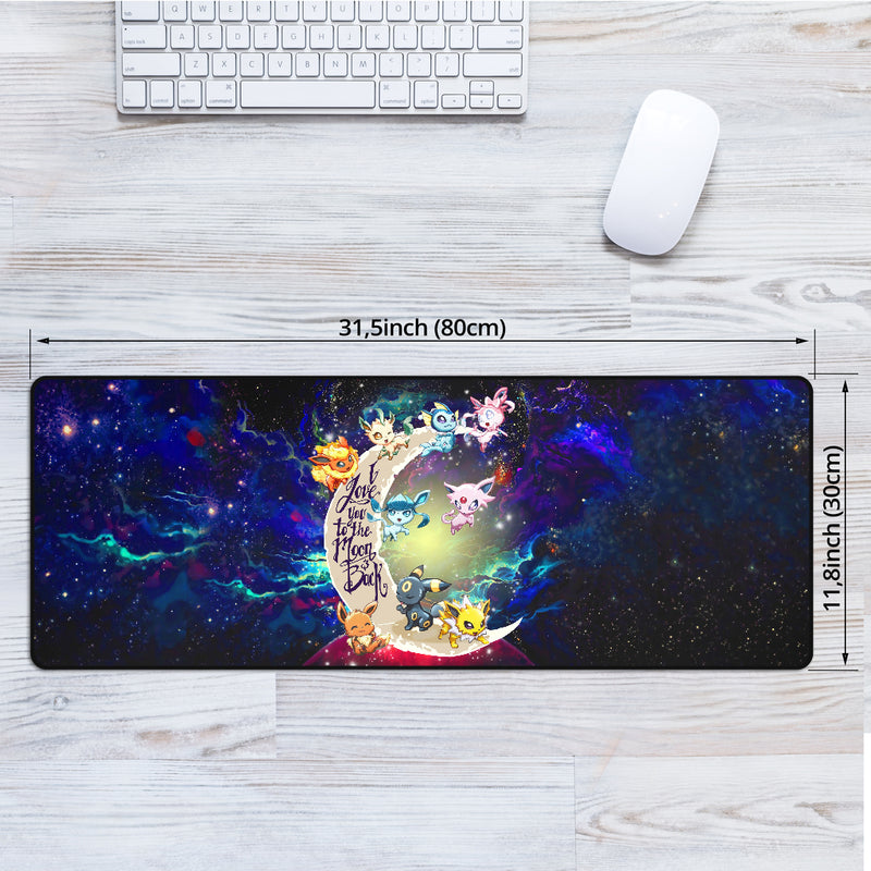 Eevee Evolution Pokemon Love You To The Moon Galaxy Mouse Mat Nearkii