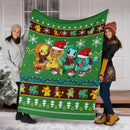 Green Gearzime Pokemon Pikachu Christmas Blanket Amazing Gift Idea Nearkii