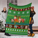 Sloth Christmas Blanket Amazing Gift Idea Nearkii