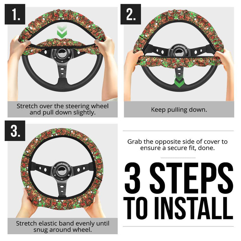 Pattern Pokemon Forest Car Steering Wheel Cover Nearkii